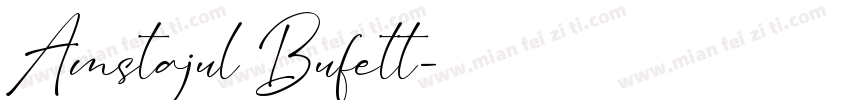 Amstajul Bufett字体转换